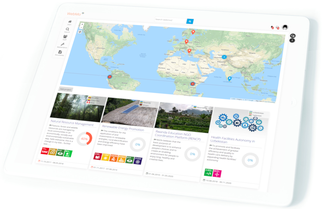 WebMo -  The Software for Monitoring and Collaboration for Development